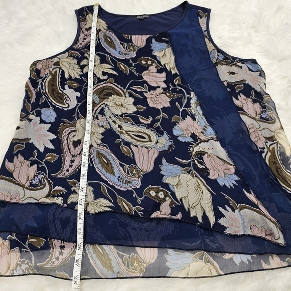 Anna Bella Sleeveless Blouse with Chiffon Detail Size XXL - Picture 4 of 8